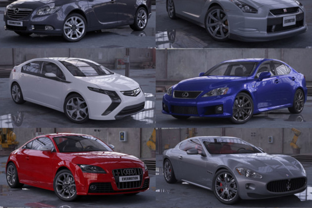 Сборник 3D моделей авто (фото)