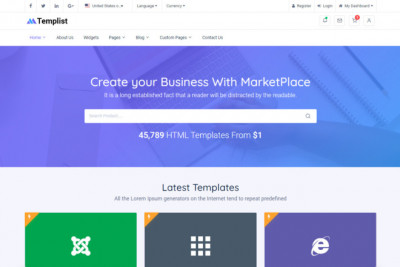 HTML-шаблон цифровой торговой площадки