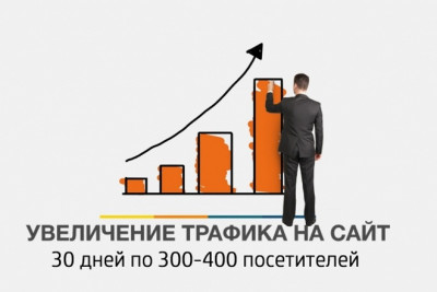 300-400 уникальных посетителей каждый день в течении 30 дней
