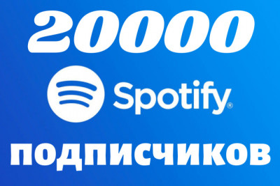 20000 Spotify подписчиков, продвижение музыки
