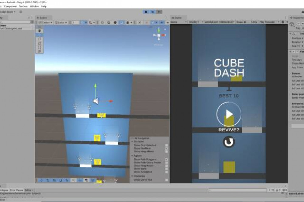 Unity Исходник Cube Dash  Минималистичная аркада с точностью на реакцию (фото)