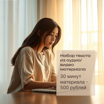 Набор текста из аудиовидео