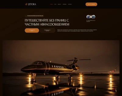 WP-шаблон для частных авиаперевозок  Elementor-дизайн