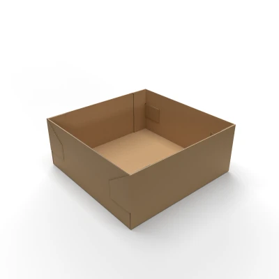 Квадратная коробка из гофрокартона Размеры сторон 240x240x100 мм