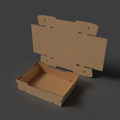 Конический лоток из гофрокартона Собранная и разобранная упаковка