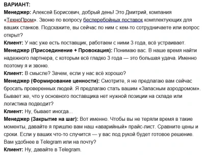 Продающий скрипт для Вашей ниши с конверсией в сделку