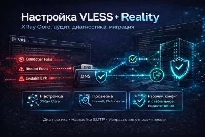 Настрою VLESS  Reality на VPS с аудитом и диагностикой