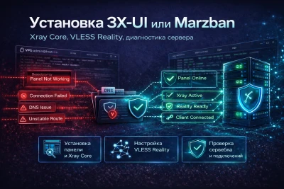 Установка 3X-UI или Marzban с Xray Core и VLESS Reality